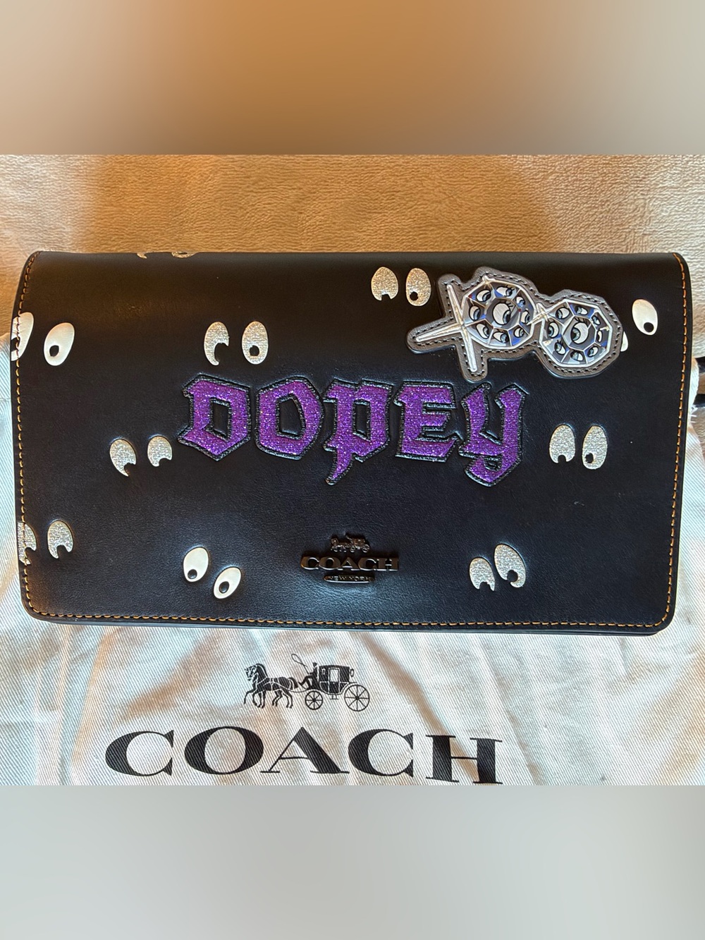 COACH x DISNEY Dark Fairy Tale Snow White DOPEY Crossbody Clutch